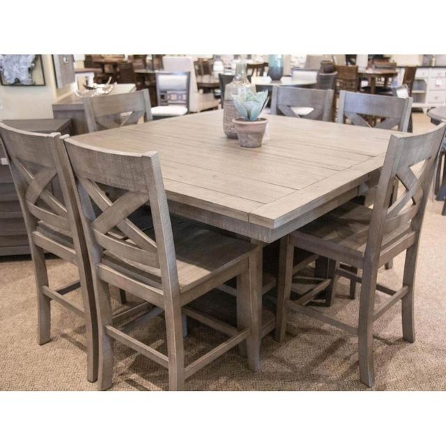 Jofran Outer Banks Hi/Low Storage Table & Six Counter Stools-0