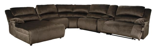 Signature Design by Ashley® Clonmel Chocolate 6 Piece Reclining Sectional 1