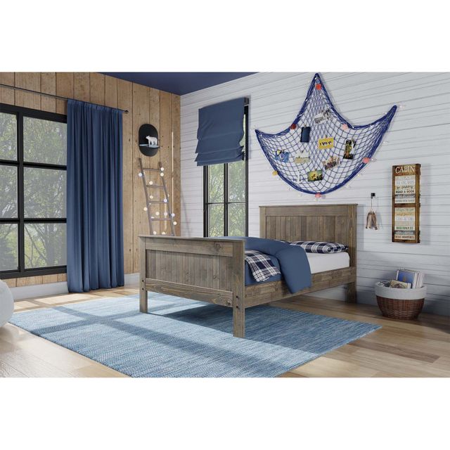 Pine Crafter Furniture Walnut Twin Mate's Bed-3