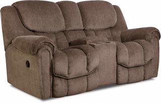 HomeStretch 122 Group Brown Power Reclining Console Loveseat