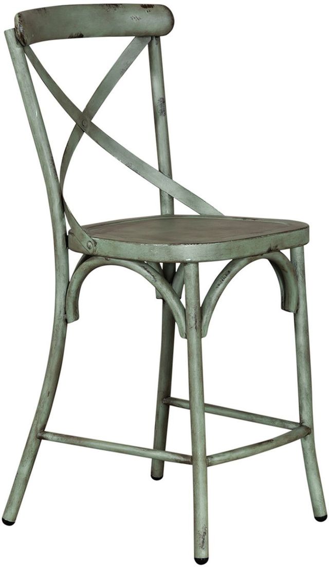 Liberty Vintage Green X Back Counter Chair - Set of 2-0