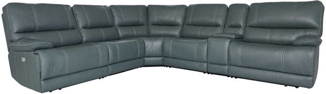 Parker House® Shelby 6-Piece Cabrera Azure Reclining Sectional Sofa Set