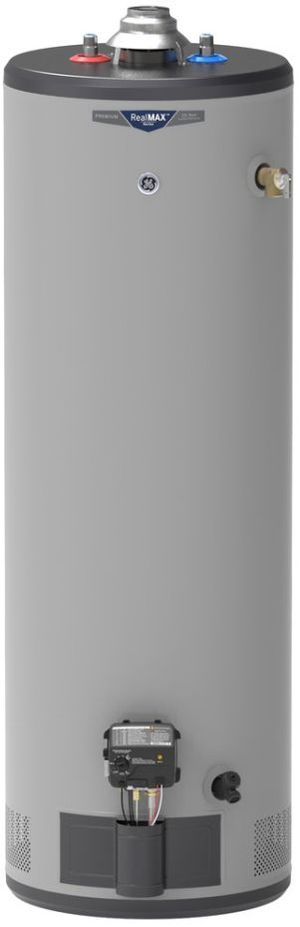 GE RealMAX® Premium 40 Gallon Tall Natural Gas Atmospheric Water Heater