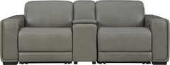 Signature Design by Ashley® Correze 3-Piece Gray Power Reclining Sectional with Console