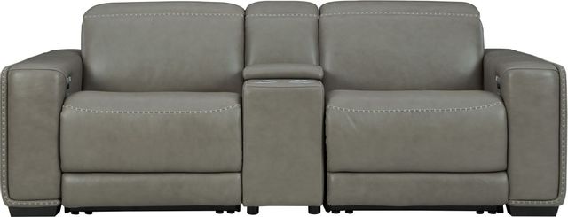 Signature Design by Ashley® Correze 3-Piece Gray Power Reclining Sectional