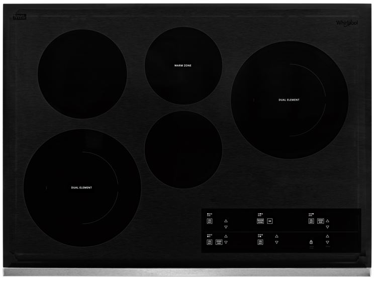 whirlpool 2 burner electric cooktop