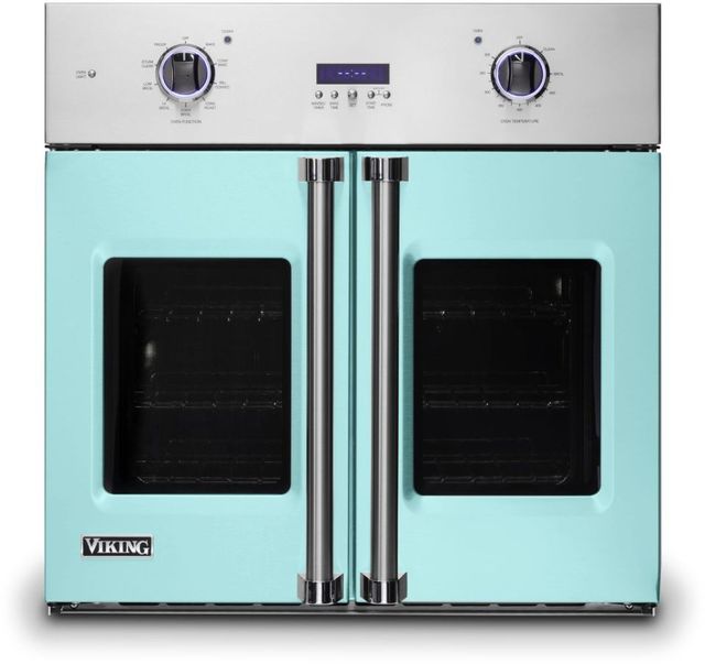 Viking® Professional 7 Series 30" Bywater Blue Built In Single Electric French Door Wall Oven