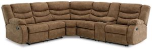 Signature Design by Ashley® Partymate 2-Piece Brindle Reclining Sectional with Console