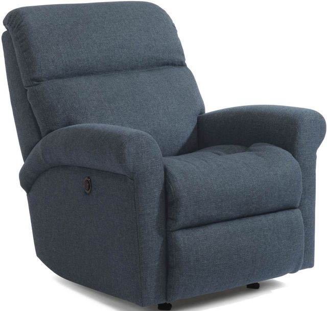 Flexsteel® Davis Blue Midnight Power Recliner | Top Furniture | Gorham, NH