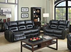 Furniture of America® Frederick 2 Piece Black Sofa and Loveseat