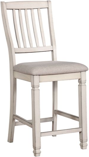Furniture of America® Kaliyah 2-Piece Antique White Counter Height Chair Set