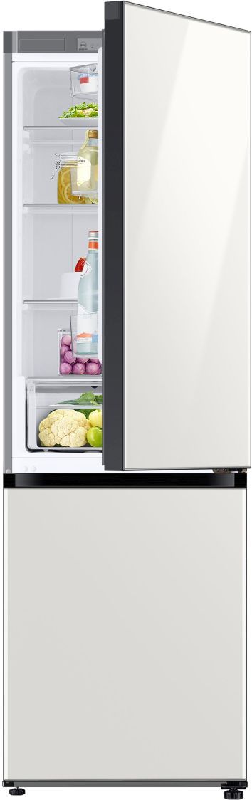 Samsung 12.0 Cu. Ft. Bespoke White Glass Bottom Freezer Refrigerator with Customizable Colors and Flexible Design 4