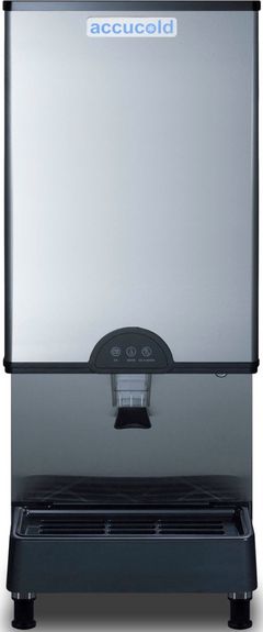 Accucold® 17" 378 lb. Stainless Steel Ice and Water Dispenser