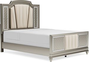 Signature Design by Ashley® Chevanna Platinum Queen Upholstered Panel Bed