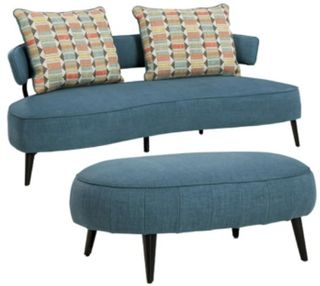 Signature Design by Ashley® Hollyann 2-Piece Blue Living Room Set