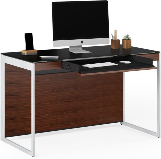 BDI Sequel® Chocolate Walnut/Satin Nickel Compact Desk 2