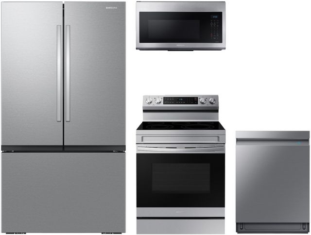 Samsung 4 Piece Fingerprint Resistant Stainless Steel Kitchen Package ...