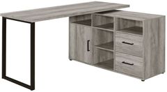 Coaster® Hertford Grey Driftwood L-Shape Office Desk with Storage