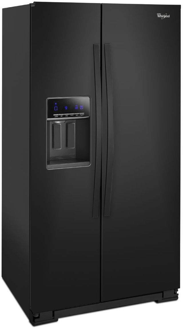 Whirlpool® 21 Cu. Ft. Counter Depth Side By Side Refrigerator-Black 1