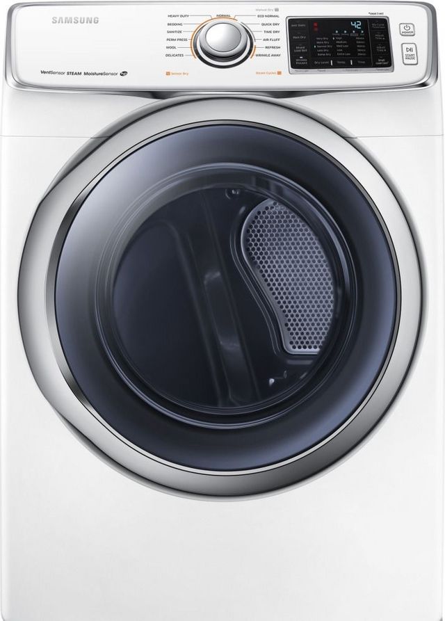 Samsung 6300 Series 7.5 Cu. Ft. White Front Load Gas Dryer
