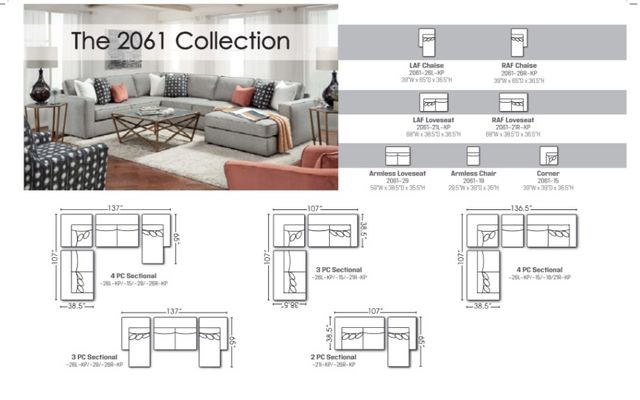 Fusion Furniture Monroe Ash 3-Piece Sectional Set-1