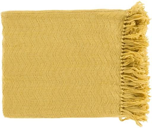 Surya Thelma Bright Yellow 50"x60" Throw Blanket-0