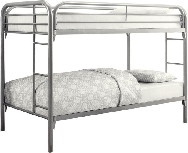 Coaster® Morgan Silver Twin Bunk Bed -0