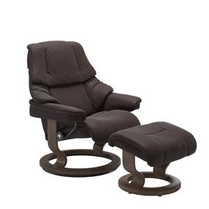 Stressless® by Ekornes® Reno Small Classic Base Chair and Ottoman