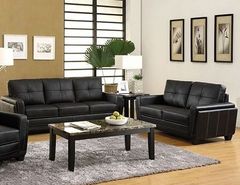 Furniture of America® Blacksburg 2 Piece Black Sofa and Love Seat