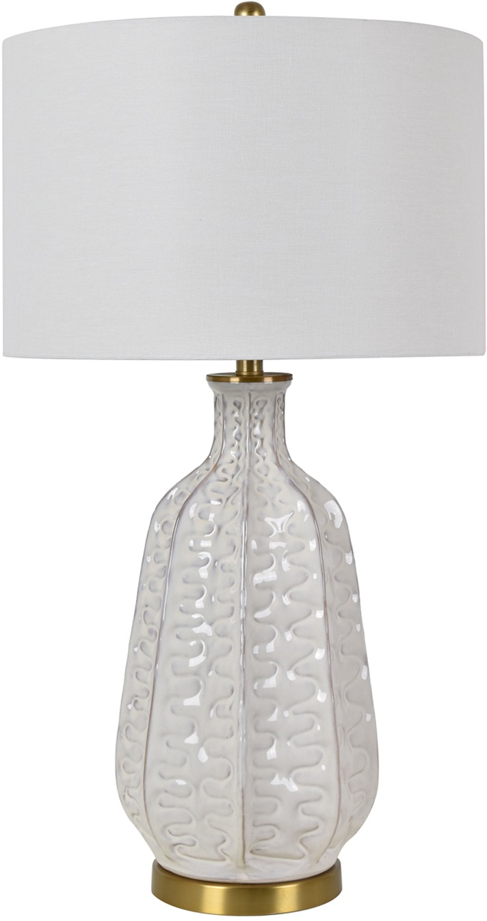 Crestview Collection Carambola Off White & Gold Table Lamp