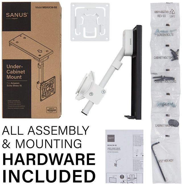 Sanus® Black Amazon Echo Show 15 Under Cabinet Mount 4