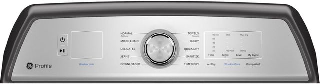 GE Profile™ 7.4 Cu. Ft. Diamond Gray Front Load Natural Gas Dryer  4