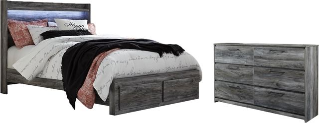 Signature Design by Ashley® Baystorm 2-Piece Gray Queen Panel Bed Set