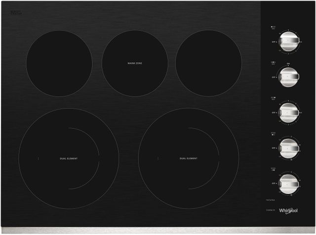 Whirlpool® 30" Stainless Steel Electric Cooktop-0