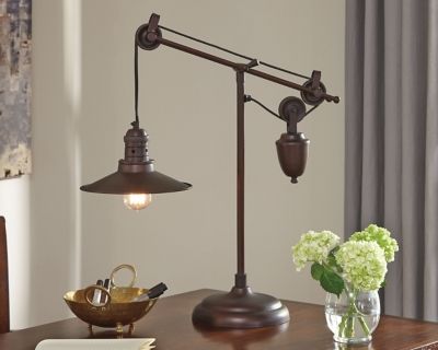 Signature Design by Ashley® Kylen Bronze Finish Metal Desk Lamp-3