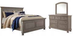 Signature Design by Ashley® Lettner 3-Piece Light Gray California King Panel Bed Set