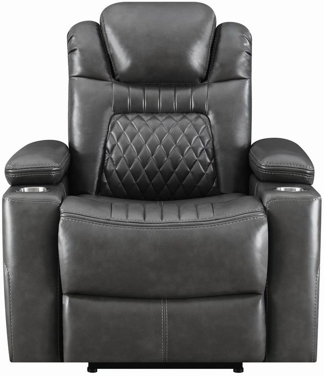 Coaster® Korbach 3-Piece Charcoal Power Headrest Reclining Living Room Set 3