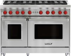 Wolf® 48" Stainless Steel Pro Style Natural Gas Range
