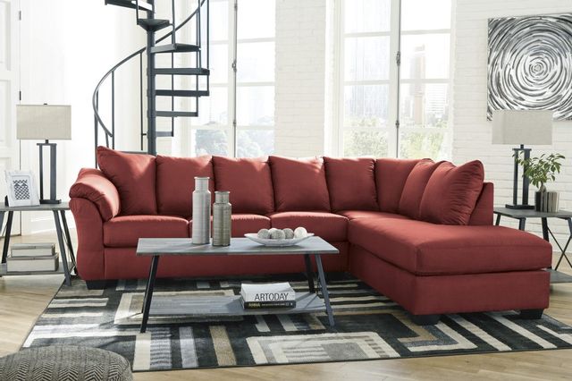 Signature Design by Ashley® Darcy 2-Piece Salsa Sectional with Chaise 5