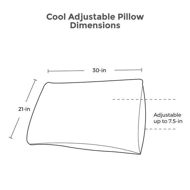 Protect-A-Bed® Therm-A-Sleep® White Cool Adjustable Queen Pillow System 8