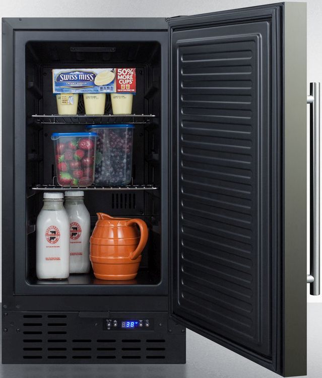 Summit® 2.7 Cu. Ft Black Stainless Steel Under the Counter Refrigerator 3