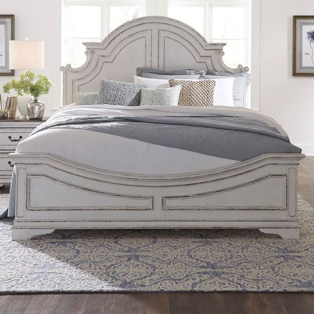 Liberty Magnolia Manor King Wood Panel Bed, Dresser, Mirror & Nightstand-0