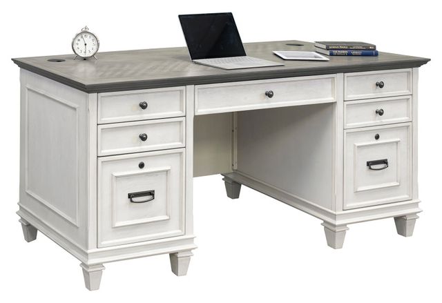 Martin Furniture Hartford Executive Desk-IMHF680W | Western Living