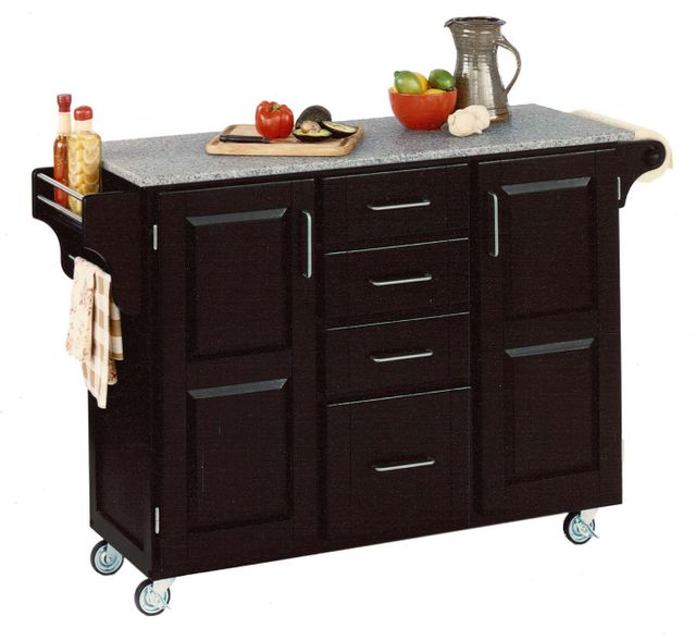 homestyles® Create-a-Cart Black/Granite Kitchen Cart-0