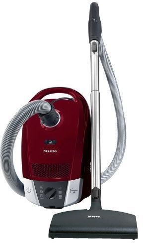 Miele Vacuum Compact C2 Series Topaz Canister Vacuum-Tayberry Red
