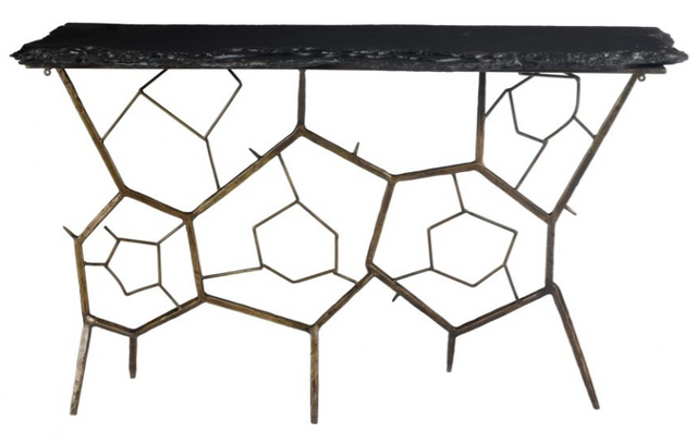 Moe's Home Collection Nate Slate Black Console Table