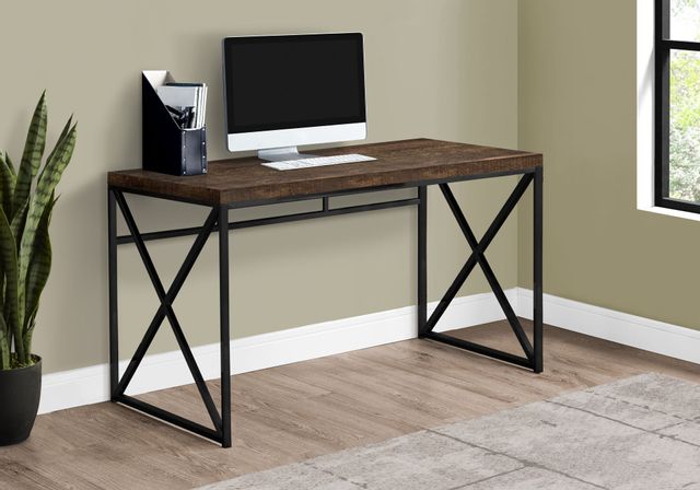 Monarch Specialties Inc. Brown Reclaimed Wood 48" Computer Desk