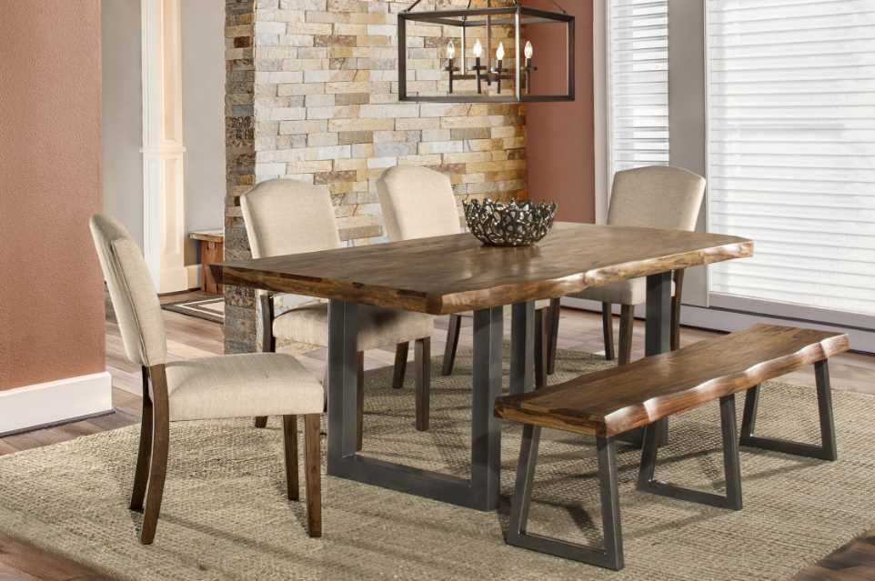 Hillsdale Furniture Emerson 6-Piece Natural Sheesham Dining Set ...