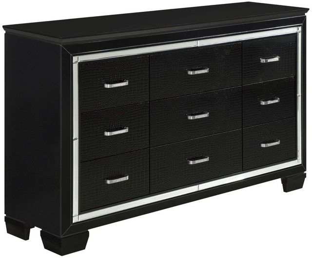 Allura Black 9-Drawer Dresser