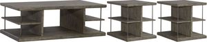 Liberty City Scape 3-Piece Burnished Beige Living Room Table Set